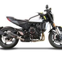 GPR escape compatible con  Cf Moto 700 CL-X Heritage  2022-2024, New Grand Prix Evo Poppy, Escape legal, homologado, silenciador con db killer desmontable y tubo de conexión específico 