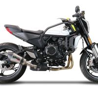 GPR escape compatible con  Cf Moto 700 CL-X Heritage  2022-2024, New Grand Prix Evo Titanium, Escape legal, homologado, silenciador con db killer desmontable y tubo de conexión específico 