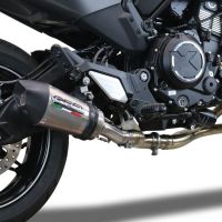 Escape compatible con Cf Moto 700 CL-X Sport 2022-2024, Gpe Ann. titanium, Sistema de escape medio lleno, incluido db killer extraíble y tubo de conexión 