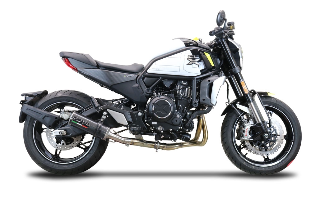 Escape compatible con Cf Moto 700 CL-X Sport 2022-2024, M3 Poppy , Sistema de escape medio lleno, incluido db killer extraíble y tubo de conexión 