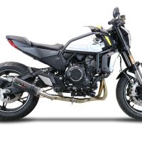 Escape compatible con Cf Moto 700 CL-X Sport 2022-2024, M3 Poppy , Sistema de escape medio lleno, incluido db killer extraíble y tubo de conexión 