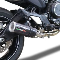 Escape compatible con Cf Moto 700 CL-X Sport 2022-2024, M3 Poppy , Sistema de escape medio lleno, incluido db killer extraíble y tubo de conexión 