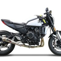 Escape compatible con Cf Moto 700 CL-X Heritage 2022-2024, Powercone Evo, Sistema de escape medio lleno, incluido db killer extraíble y tubo de conexión 