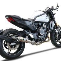 Escape compatible con Cf Moto 700 CL-X Heritage 2022-2024, Powercone Evo, Sistema de escape medio lleno, incluido db killer extraíble y tubo de conexión 