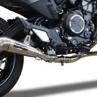 Escape compatible con Cf Moto 700 CL-X Heritage 2022-2024, Powercone Evo, Sistema de escape medio lleno, incluido db killer extraíble y tubo de conexión 