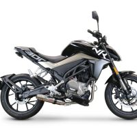 Escape compatible con Cf Moto 300 NK 2022-2024, Deeptone Inox, Escape completo, no legal para países de la UE, con db killer extraíble 