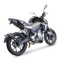 Escape compatible con Cf Moto 300 NK 2022-2024, Deeptone Inox, Escape completo, no legal para países de la UE, con db killer extraíble 