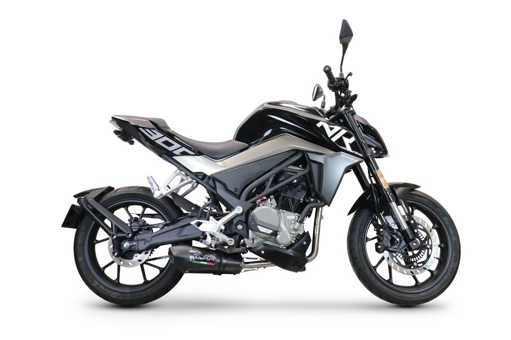 Escape compatible con Cf Moto 300 NK 2022-2024, GP Evo4 Poppy, Escape completo, no legal para países de la UE, con db killer extraíble 