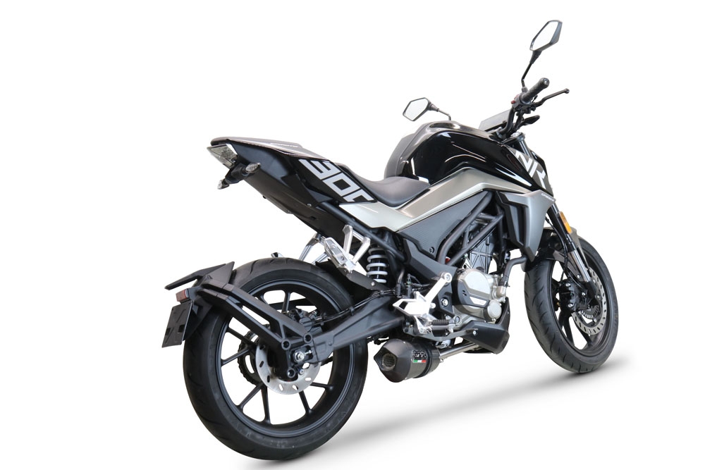 Escape compatible con Cf Moto 300 NK 2022-2024, GP Evo4 Poppy, Escape completo, no legal para países de la UE, con db killer extraíble 