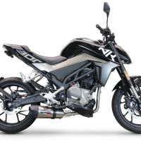 Escape compatible con Cf Moto 300 NK 2022-2024, GP Evo4 Titanium, Escape completo, no legal para países de la UE, con db killer extraíble 