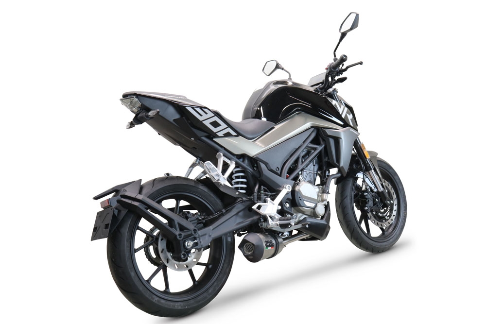 Escape compatible con Cf Moto 300 NK 2022-2024, GP Evo4 Titanium, Escape completo, no legal para países de la UE, con db killer extraíble 