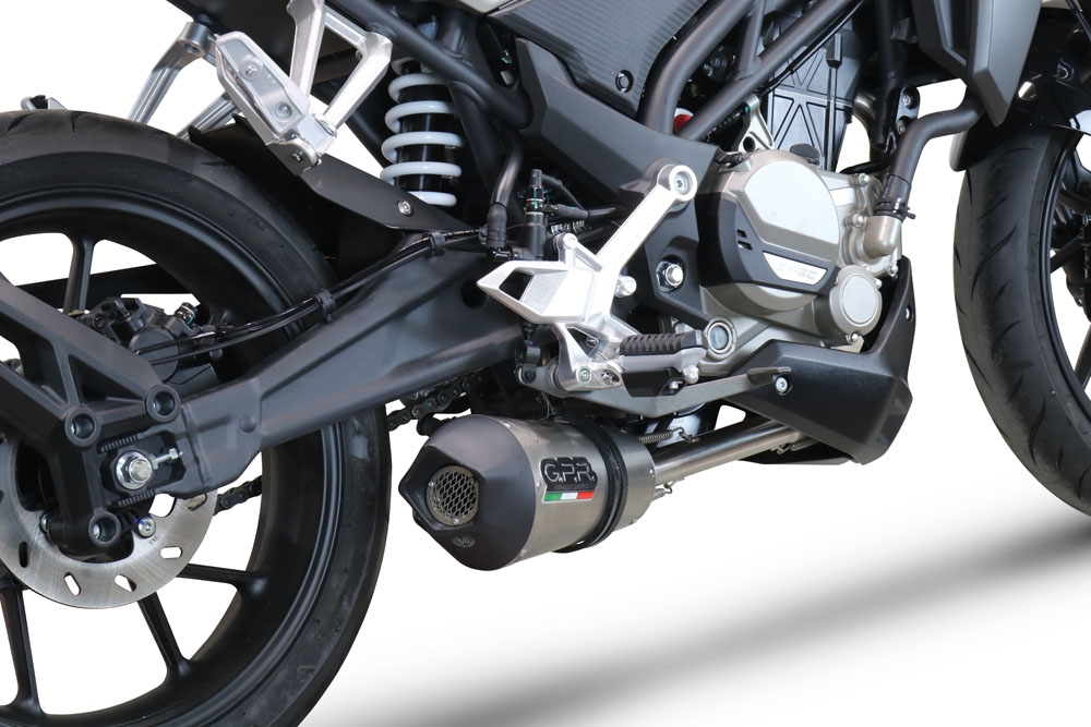 Escape compatible con Cf Moto 300 NK 2022-2024, GP Evo4 Titanium, Escape completo, no legal para países de la UE, con db killer extraíble 