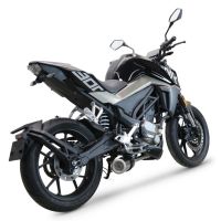 Escape compatible con Cf Moto 300 NK 2022-2024, M3 Poppy , Escape completo, no legal para países de la UE, con db killer extraíble 