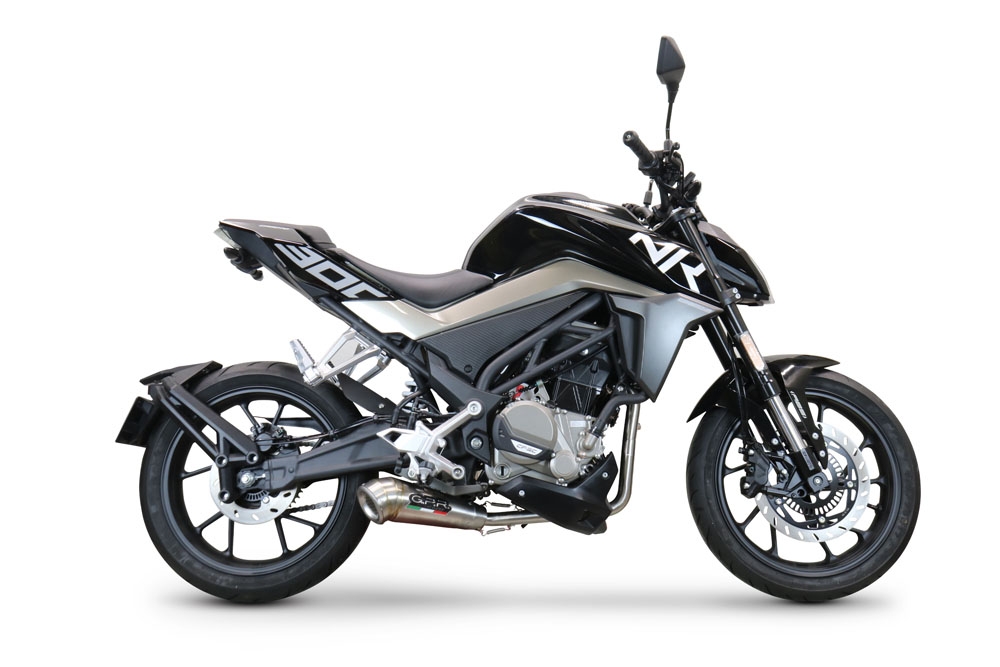 Escape compatible con Cf Moto 300 NK 2022-2024, Powercone Evo, Escape completo, no legal para países de la UE, con db killer extraíble 