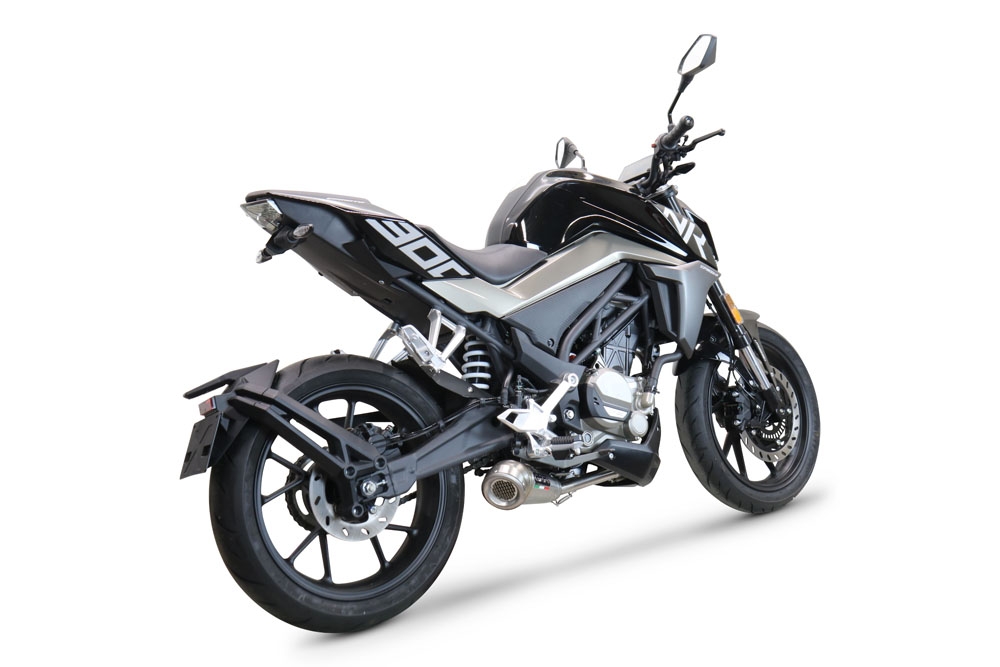 Escape compatible con Cf Moto 300 NK 2022-2024, Powercone Evo, Escape completo, no legal para países de la UE, con db killer extraíble 