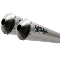 Escape compatible con Yamaha MT-01 2005-2011, Inox Tondo, Par de terminales de escape homologados, con db killer extraíbles y tubos de conexión específicos 