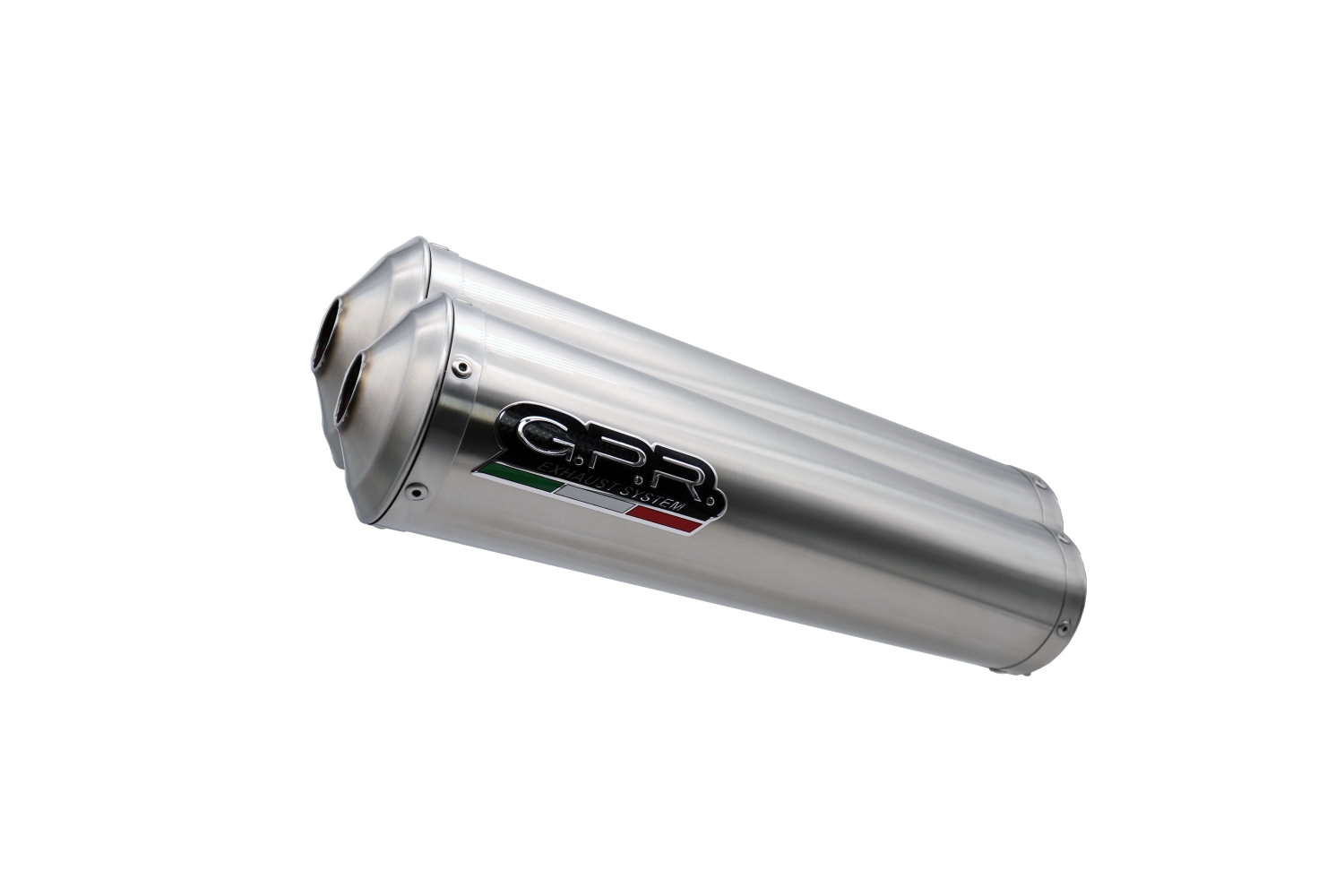 Escape compatible con Yamaha MT-01 2005-2011, Inox Tondo, Par de terminales de escape homologados, con db killer extraíbles y tubos de conexión específicos 