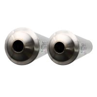 Escape compatible con Yamaha MT-01 2005-2011, Inox Tondo, Par de terminales de escape homologados, con db killer extraíbles y tubos de conexión específicos 