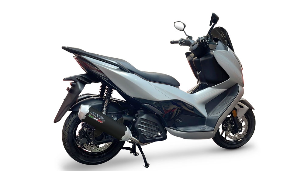 GPR escape compatible con  Zontes E 125 2023-2024, Pentascooter, Escape completo homologado y legal,con catalizador incluido db killer extraíble 