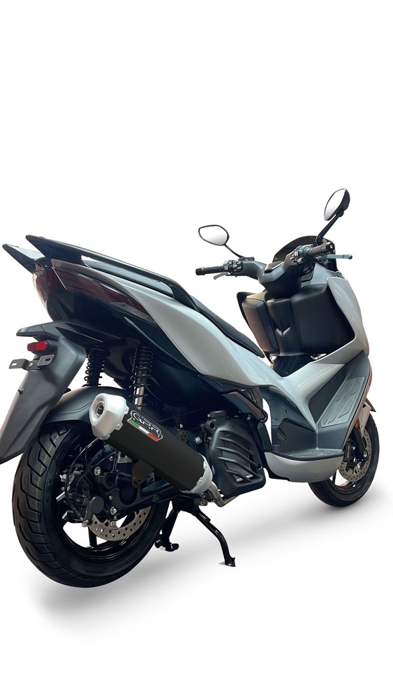 GPR escape compatible con  Zontes E 125 2023-2024, Pentascooter, Escape completo homologado y legal,con catalizador incluido db killer extraíble 