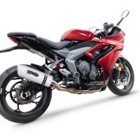 Escape compatible con Triumph Daytona 660 2023-2025, Albus Ceramic, Escape completo homologado y legal, incluido db killer extraíble 