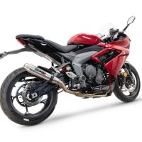 Escape compatible con Triumph Daytona 660 2023-2025, Deeptone Inox, Escape completo racing, incluyendo colector y db killer desmontable, sin homologación 