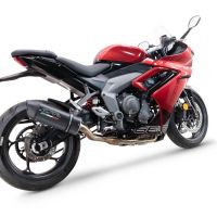 Escape compatible con Triumph Daytona 660 2023-2025, Furore Nero, Escape completo homologado y legal, incluido db killer extraíble 