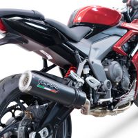 GPR escape compatible con  Triumph Daytona 660 2023-2025, M3 Black Titanium, Escape completo homologado y legal,con catalizador incluido db killer extraíble 