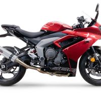 Escape compatible con Triumph Daytona 660 2023-2025, M3 Inox , Escape completo, no legal para países de la UE, con db killer extraíble 