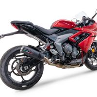 Escape compatible con Triumph Daytona 660 2023-2025, M3 Black Titanium, Escape completo racing, incluyendo colector y db killer desmontable, sin homologación 