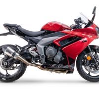Escape compatible con Triumph Daytona 660 2023-2025, Gpe Ann. titanium, Escape completo, no legal para países de la UE, con db killer extraíble 