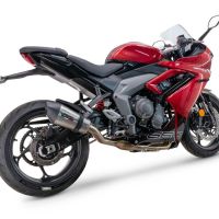 Escape compatible con Triumph Daytona 660 2023-2025, Gpe Ann. titanium, Escape completo, no legal para países de la UE, con db killer extraíble 