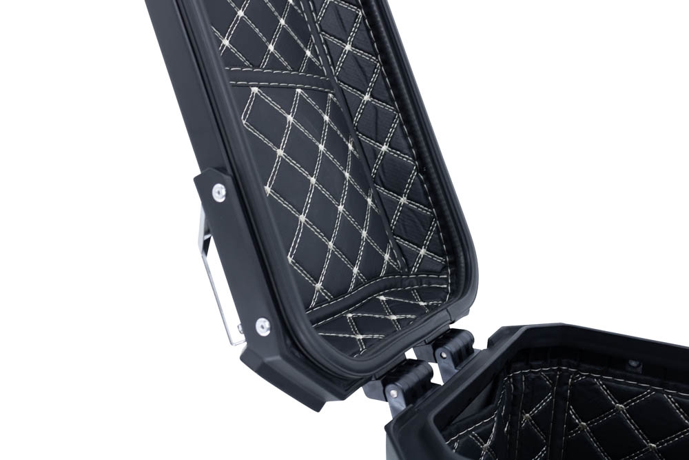 GPR TECH compatible con  Benelli Trk 502 2017/2020 e4 Par de maletas laterales en aluminio color plata con portaequipajes específico Capacidad 38 LT. + 38 LT.