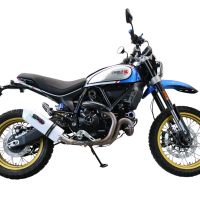 Escape compatible con Ducati Scrambler 800 Icon -Icon Dark 2021-2022, Albus Ceramic, Escape homologaedo, legal para mercados fuera de la UE, incluido tubo de enlace y db killer extraíble 