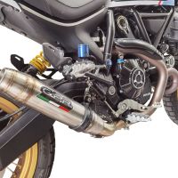 GPR escape compatible con  Ducati Scrambler 800 Icon -Icon Dark 2021-2022, Deeptone Inox, Escape legal, homologado, silenciador con catalizador, db killer desmontable y tubo de conexión específico 