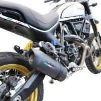 Escape compatible con Ducati Scrambler 800 Desert Sled -DS Fasthouse 2021-2024, Furore Nero, Escape homologaedo, legal para mercados fuera de la UE, incluido tubo de enlace y db killer extraíble 