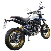 GPR escape compatible con  Ducati Scrambler 800 Urban Motard 2021-2023, M3 Black Titanium, Escape legal, homologado, silenciador con catalizador, db killer desmontable y tubo de conexión específico 