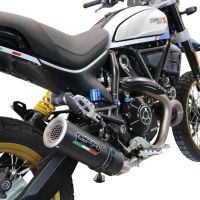 GPR escape compatible con  Ducati Scrambler 800 Urban Motard 2021-2023, M3 Black Titanium, Escape legal, homologado, silenciador con catalizador, db killer desmontable y tubo de conexión específico 