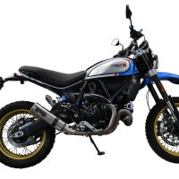 GPR escape compatible con  Ducati Scrambler 800 Desert Sled -DS Fasthouse 2021-2024, M3 Titanium Natural, Escape legal, homologado, silenciador con catalizador, db killer desmontable y tubo de conexión específico 
