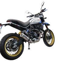 GPR escape compatible con  Ducati Scrambler 800 Desert Sled -DS Fasthouse 2021-2024, M3 Titanium Natural, Escape legal, homologado, silenciador con catalizador, db killer desmontable y tubo de conexión específico 