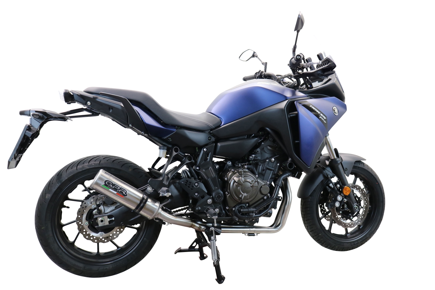 Escape compatible con Yamaha Tracer 7 GT 2020-2024, M3 Inox , Escape completo, no legal para países de la UE, con db killer extraíble 