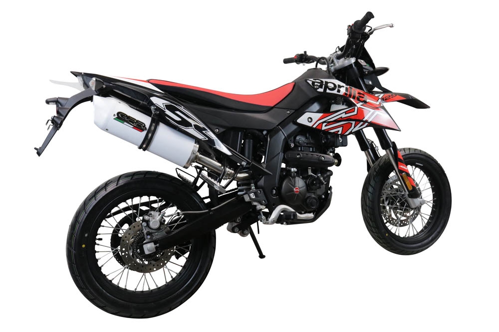 Escape compatible con Aprilia Rx 125 2021-2024, Albus Evo4, Escape homologaedo, legal para mercados fuera de la UE, incluido tubo de enlace y db killer extraíble 