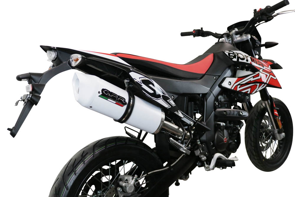 Escape compatible con Aprilia Rx 125 2021-2024, Albus Evo4, Escape homologaedo, legal para mercados fuera de la UE, incluido tubo de enlace y db killer extraíble 