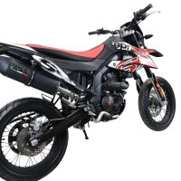 Escape compatible con Aprilia Sx 125 2021-2024, Furore Evo4 Nero, Escape homologaedo, legal para mercados fuera de la UE, incluido tubo de enlace y db killer extraíble 