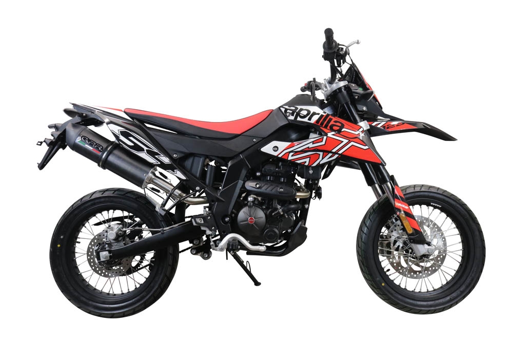 Escape compatible con Aprilia Rx 125 2021-2024, Furore Evo4 Poppy, Escape homologaedo, legal para mercados fuera de la UE, incluido tubo de enlace y db killer extraíble 