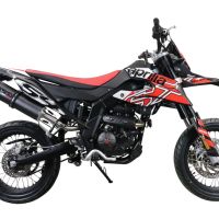 Escape compatible con Aprilia Rx 125 2021-2024, Furore Evo4 Poppy, Escape homologaedo, legal para mercados fuera de la UE, incluido tubo de enlace y db killer extraíble 
