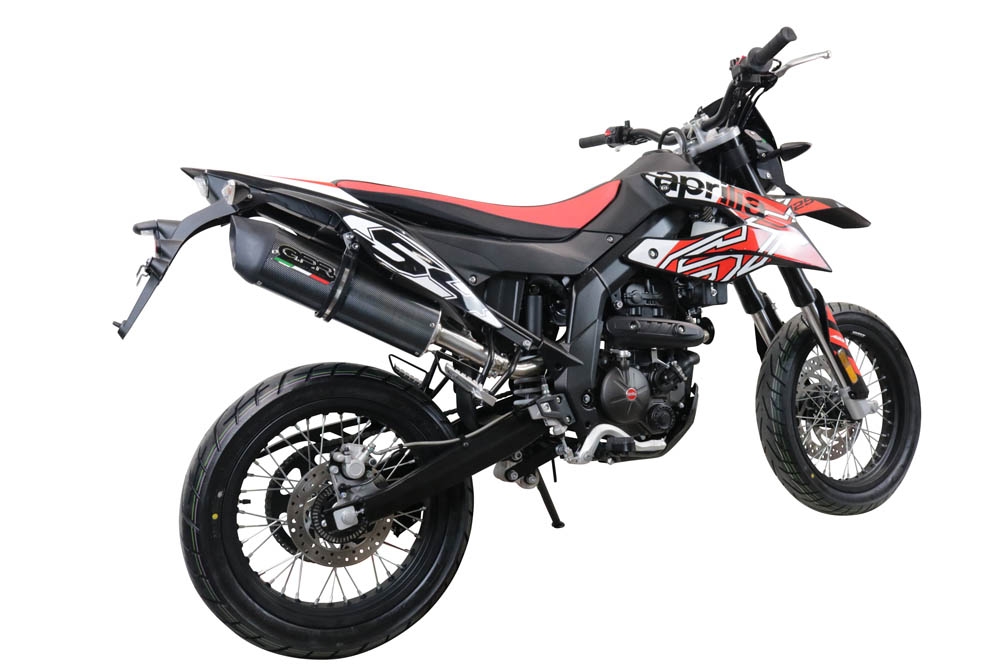 Escape compatible con Aprilia Rx 125 2021-2024, Furore Evo4 Poppy, Escape homologaedo, legal para mercados fuera de la UE, incluido tubo de enlace y db killer extraíble 