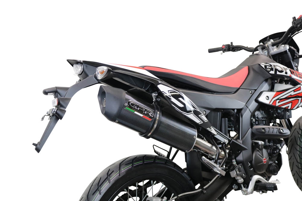 Escape compatible con Aprilia Rx 125 2021-2024, Furore Evo4 Poppy, Escape homologaedo, legal para mercados fuera de la UE, incluido tubo de enlace y db killer extraíble 