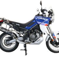 Escape compatible con Aprilia Tuareg 660 2021-2024, Furore Evo4 Nero, Escape legal, homologado, silenciador con db killer desmontable y tubo de conexión específico 