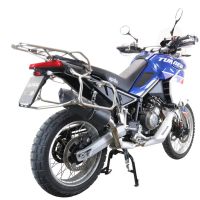 Escape compatible con Aprilia Tuareg 660 2021-2024, Furore Evo4 Nero, Escape legal, homologado, silenciador con db killer desmontable y tubo de conexión específico 
